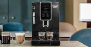 Cafetière expresso avec broyeur Delonghi Dinamica sans afficheur.