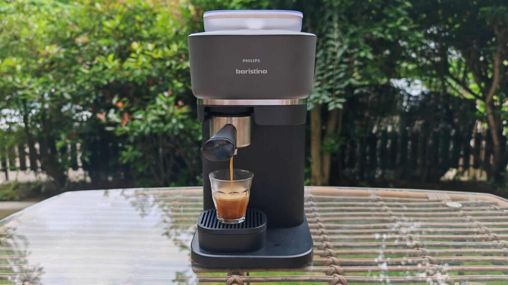 La Philips Baristina, compacte et simple, profite actuellement d'une baisse de prix chez Ubaldi. (c) Labo Maison