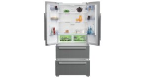 Le Beko GNE6049XPN est un réfrigérateur multi-portes au format XXL proposant une contenance familiale de plus de 500 litres. Il délivre un froid ventilé total avec deux taux d’humidité : Dans le congélateur, l’air est sec et évite la formation de givre. Dans la partie réfrigérateur, l’air est plus humide, ce qui permet aux aliments de se conserver plus longtemps.