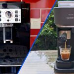 La machineexpresso avec broyeur Delonghi Magnifica S à gauche et la Philips Baristina à droite. (c) Labo Maison