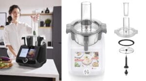 Découpe légumes Lidl Monsieur Cuisine compatible avec la version Connect et la Smart.