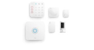 Amazon Prime Day Kit Ring Alarm S + caméra d'intérieur sans fil à 159,99 €.