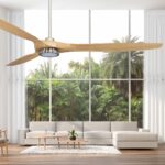 Ventilateur de plafond installé dans un salon contemporain