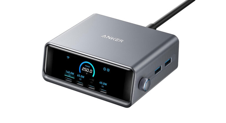 Chargeur Anker Prime USB-C 250W 6 ports.