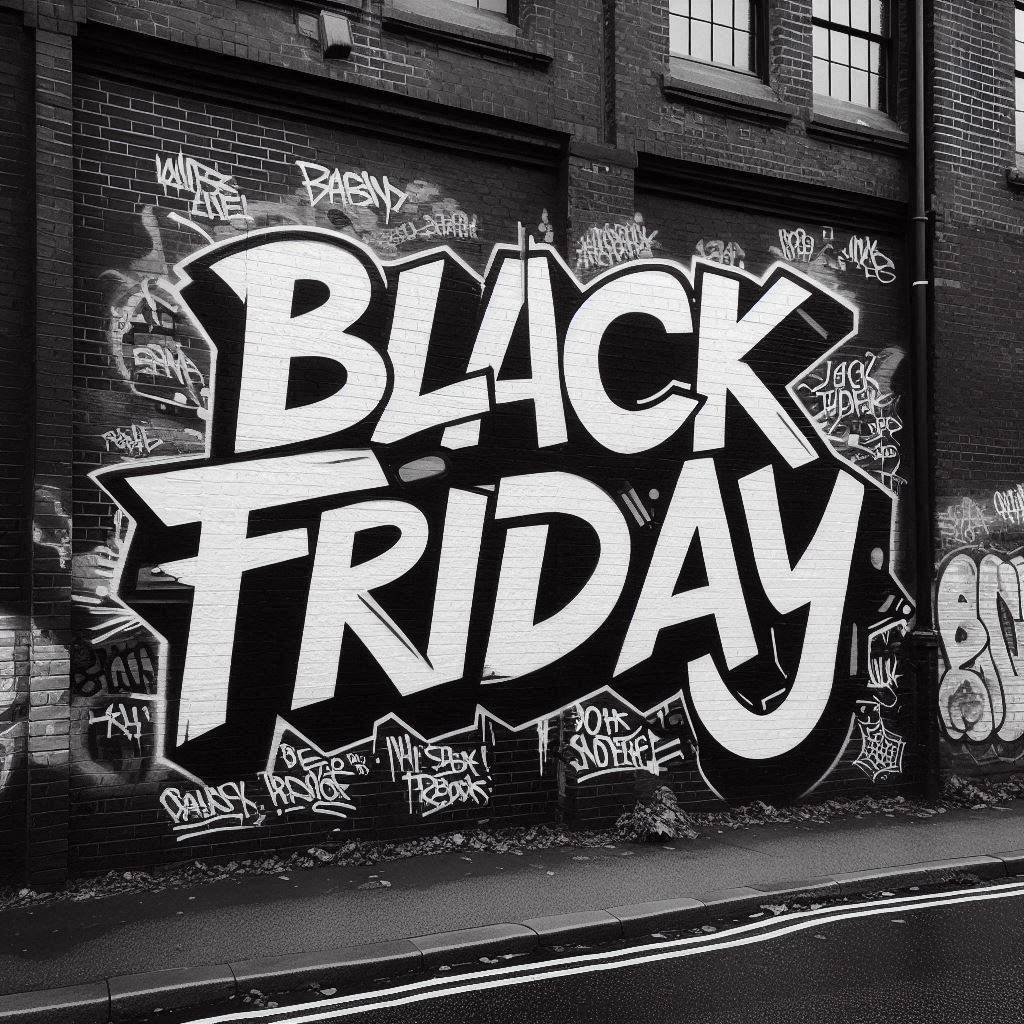 Black Frriday. Image générée par Copilot.