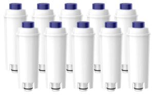 Pack de 10 filtres à eau Delonghi DLSC002 pour machines à café Magnifica, Dinamica et Rivelia.