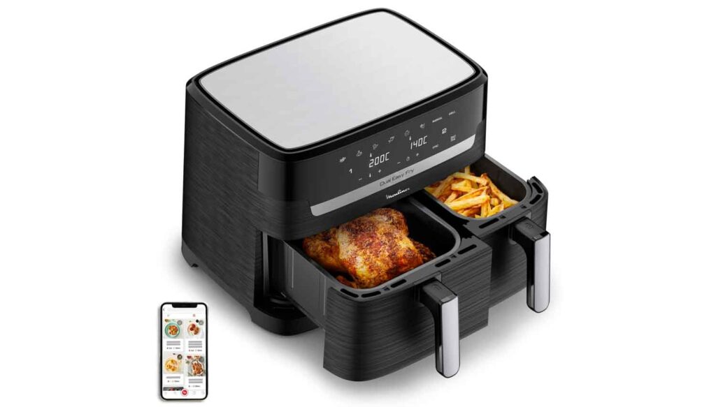 L’Airfryer Moulinex Dual Easy Fry à 129,99 €.