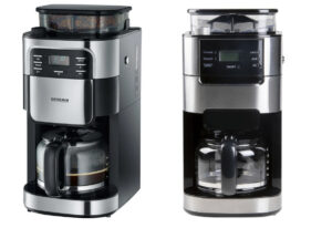 La machine à café filtre Severin KA9210 proposée par Lidl à gauche, la Aldi Ambiano à droite