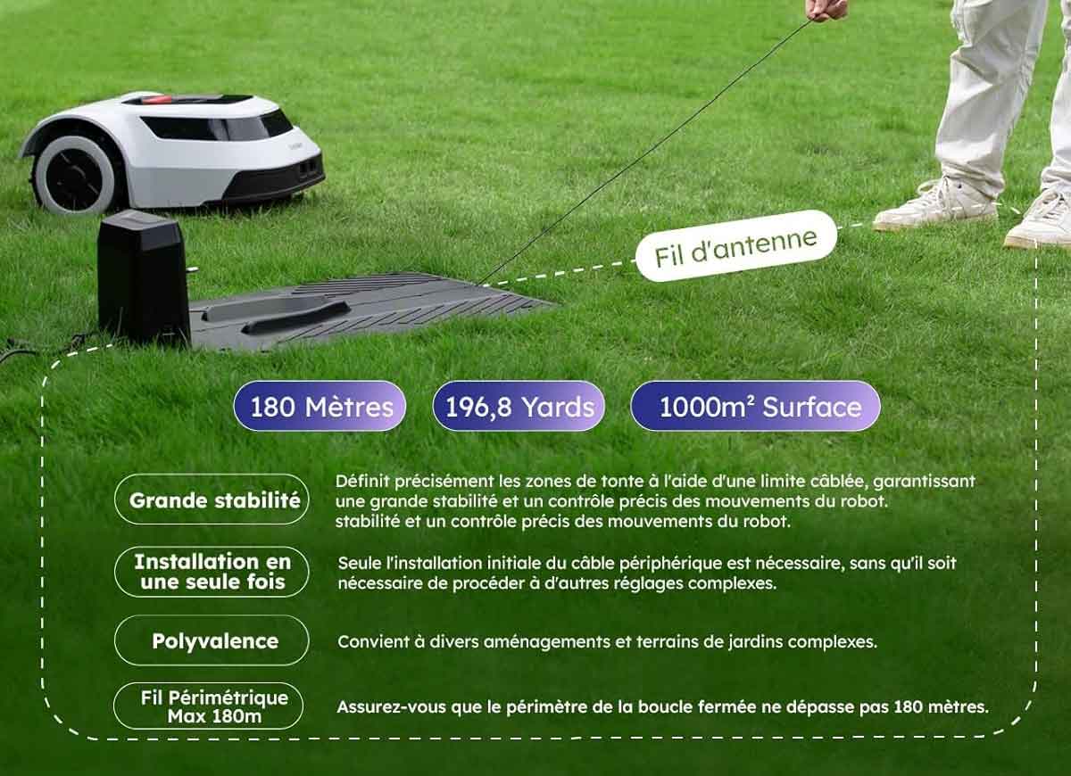Le robot tondeuse Anthbot Pion nécessite un fil périmétrique, rendant son installation contraignante.