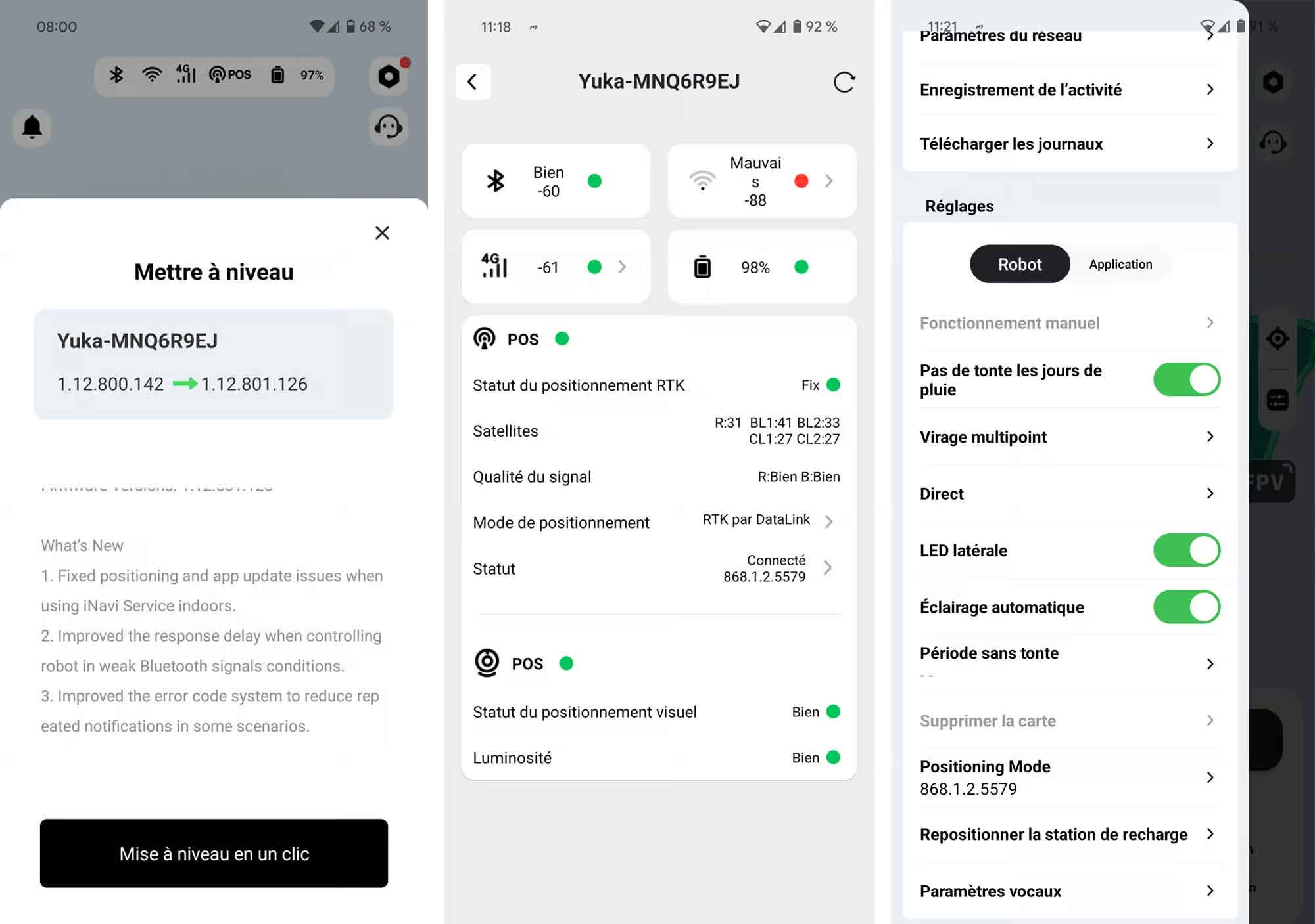 L'appli Mammotion permet de mettre à jour le robot et de finaliser l'installation © Labo Maison / Valentin Lebrun