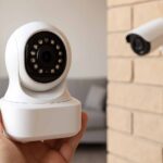 Caméra de surveillance : filaire ou sans fil, intérieure ou extérieure, elle filme et transmet des images en continu.