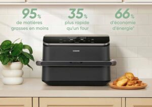 Profitez du Cosori Twinfry XXL à 178 € : friteuse sans huile, 10 L, cuisson homogène et connectée.