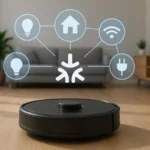 Les aspirateurs robots Roborock et Ecovacs adoptent Matter - Image générée par IA.