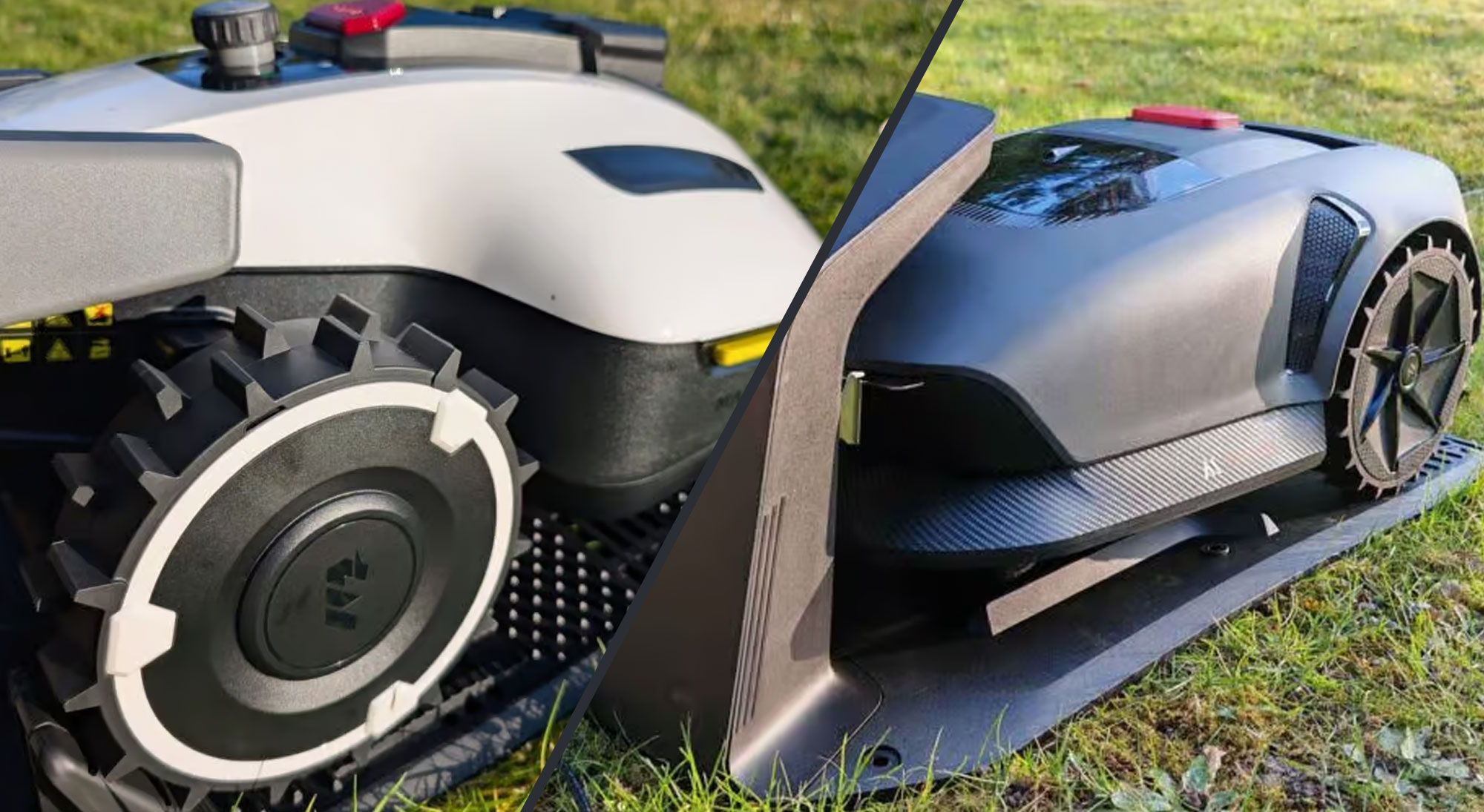 Comparatif entre les robots tondeuses Mammotion Yuka Mini 600 et Mova 600.