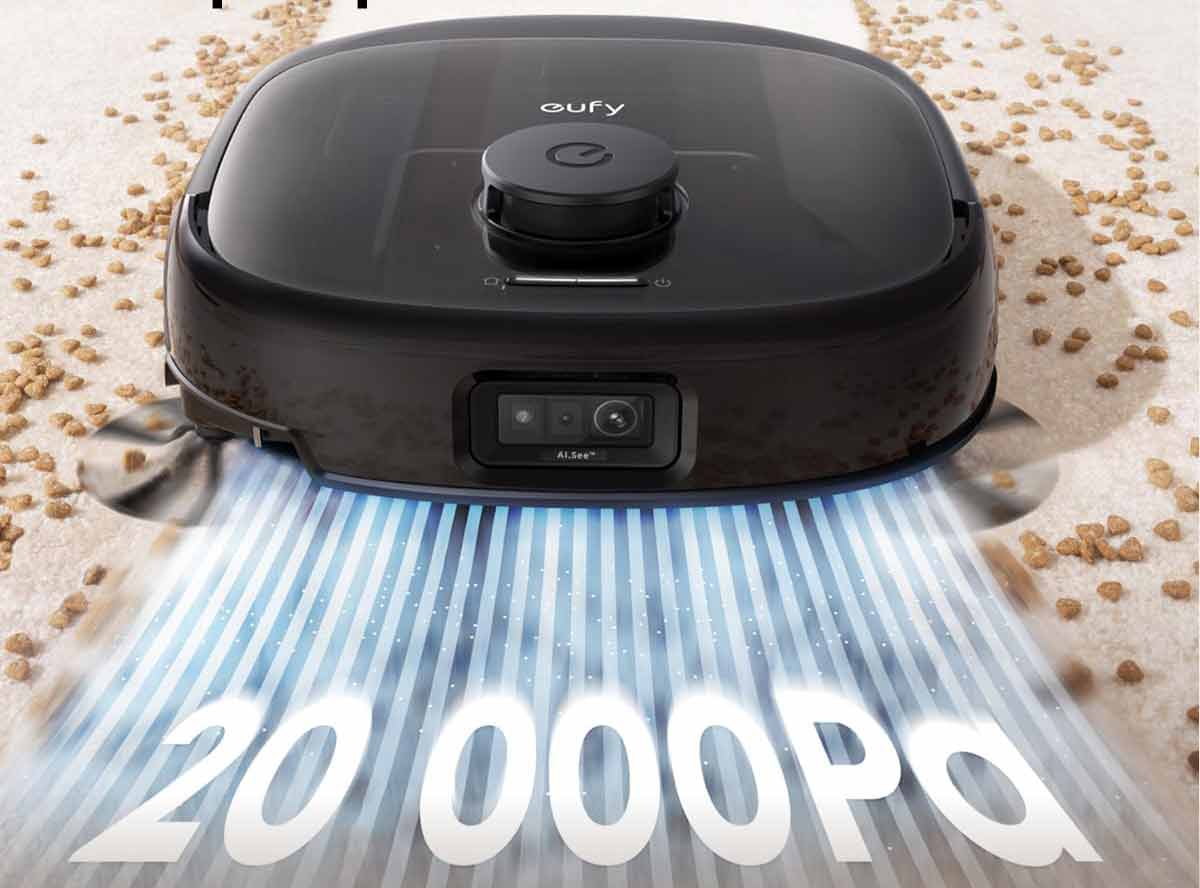 Aspiration de 20 000 Pa pour un nettoyage puissant.