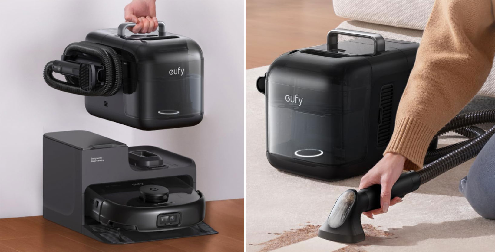 Détacheur portable intégré à la station du Eufy Omni E28
