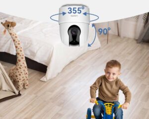 Caméra Imou avec vision panoramique motorisée 360 degrés.