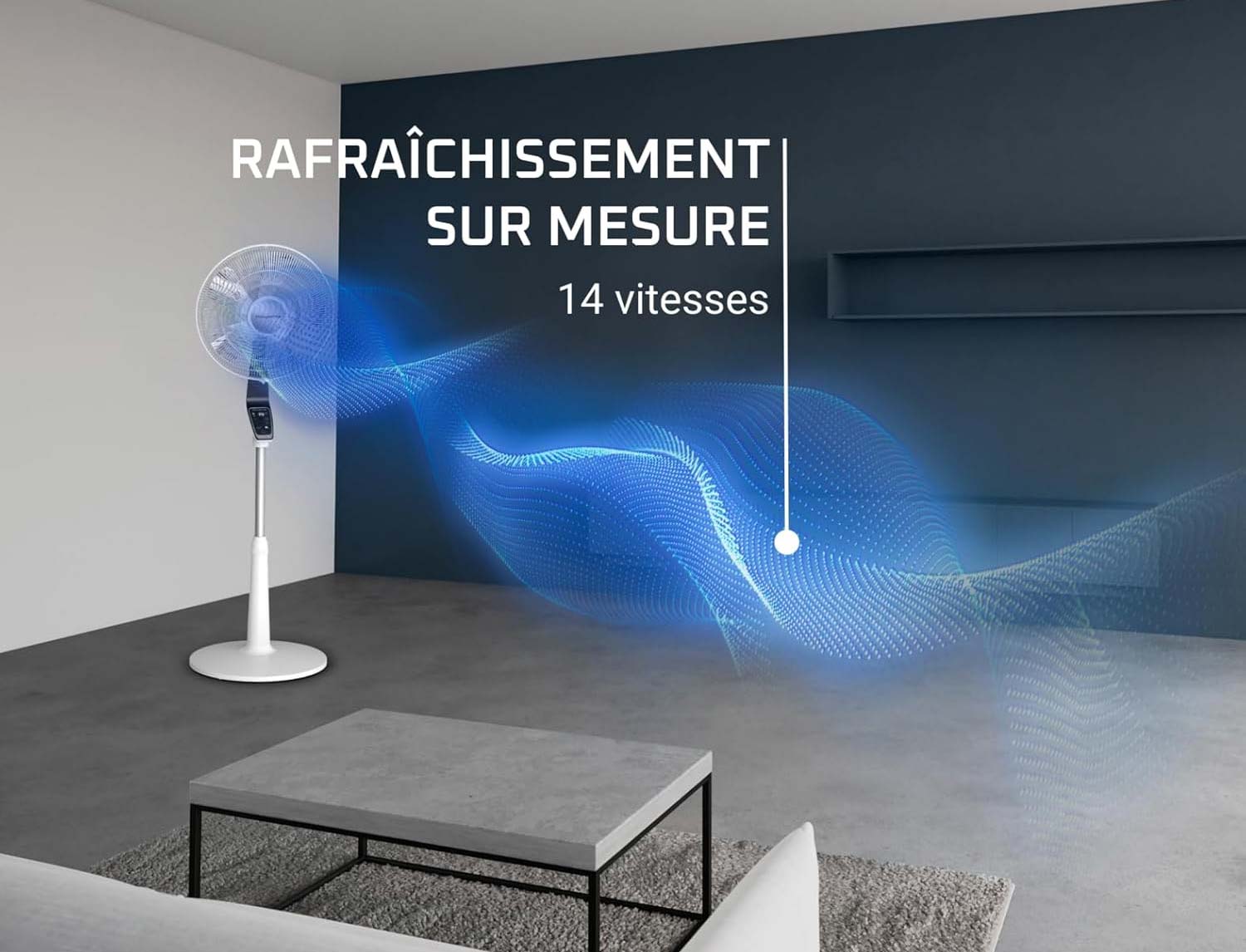 Ventilateur Rowenta Turbo Silence Extreme avec 14 vitesses de réglage