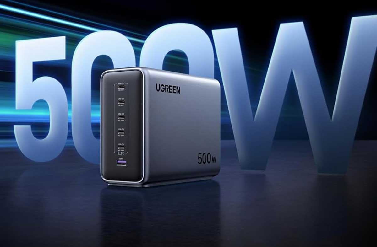 Ugreen Nexode 500W avec sa puissance totale de 500W pour des charges rapides et efficaces.