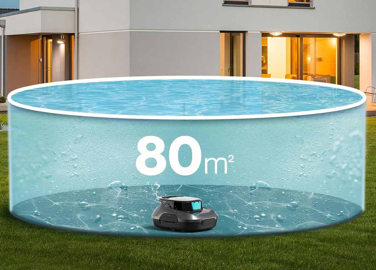 Le robot Aiper Scuba SE couvre jusqu’à 80 m² par cycle
