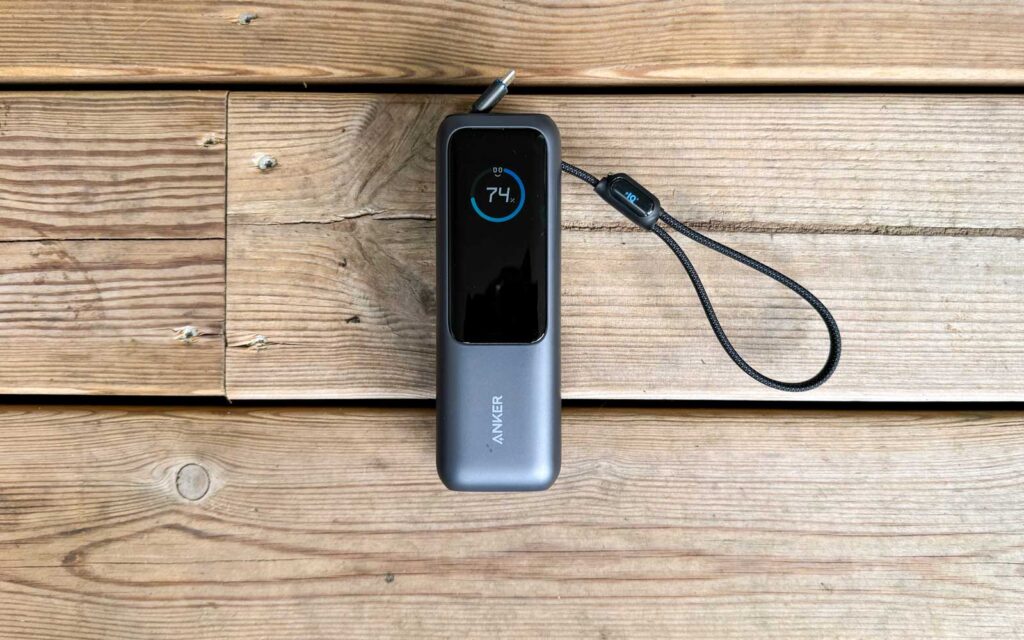 écran Anker PowerBank 25K affichage puissance température temps recharge