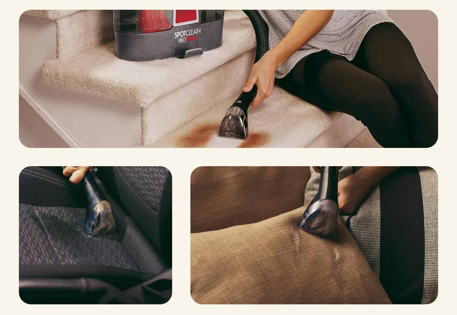 Nettoyage de canapé et tapis avec le Bissell SpotClean