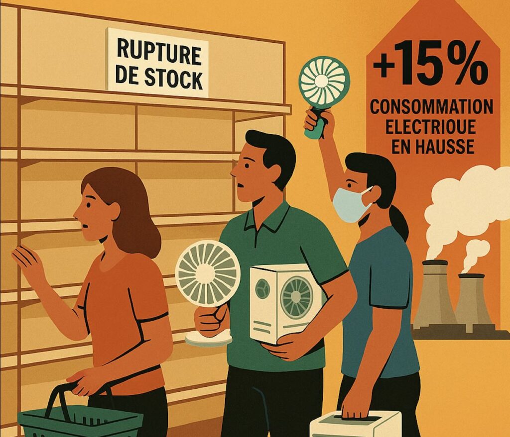 Canicule - Illustration générée par IA