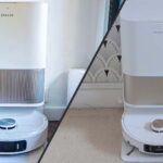 Deux aspirateurs robots Dreame dans leur station PowerDock tout-en-un