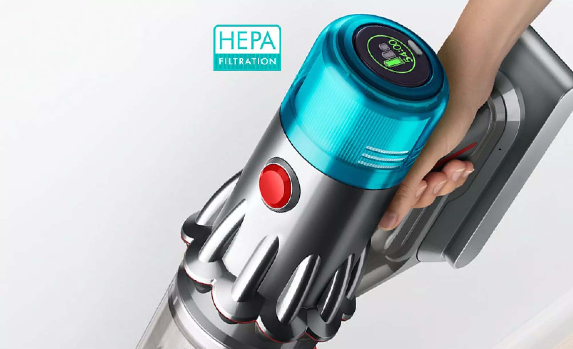 Écran du Dyson V12 Origin et filtre EPA intégré