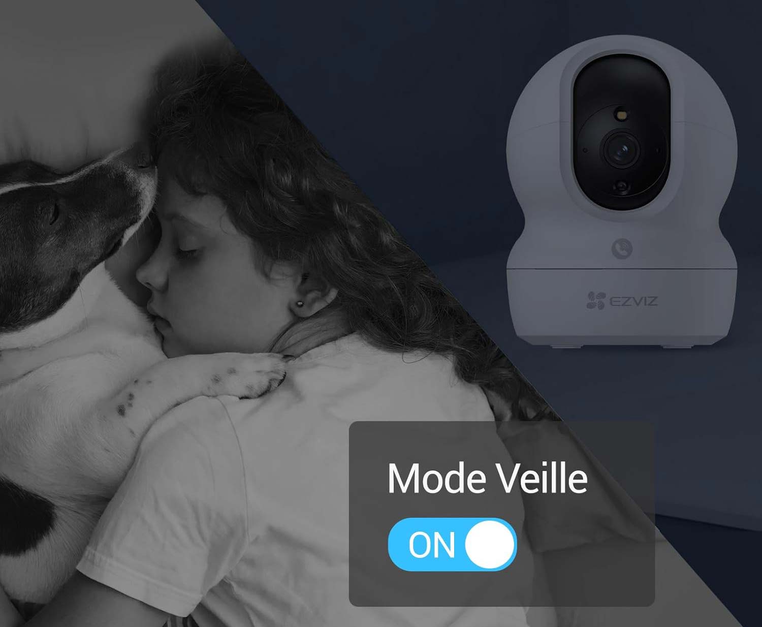 Mode confidentialité nocturne de la caméra Ezviz CP1 Pro 2K