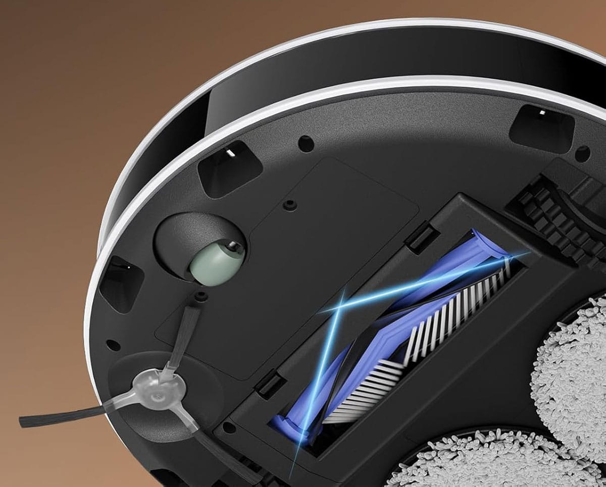 Brosse centrale en V du Lefant M3 vue sous le robot