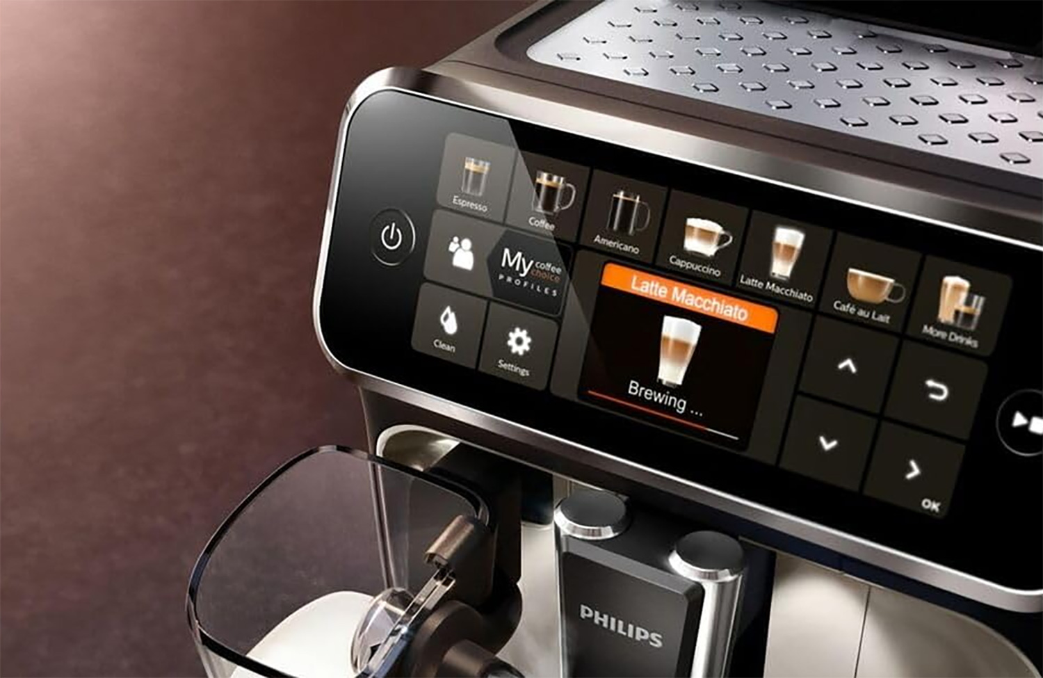 Écran couleur intuitif de la Philips LatteGo Série 5400