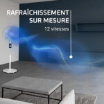 Réglage des 12 vitesses sur le ventilateur Rowenta
