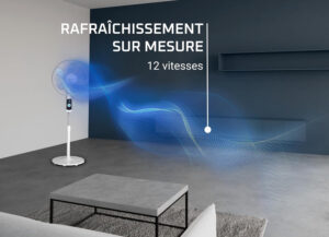 Réglage des 12 vitesses sur le ventilateur Rowenta