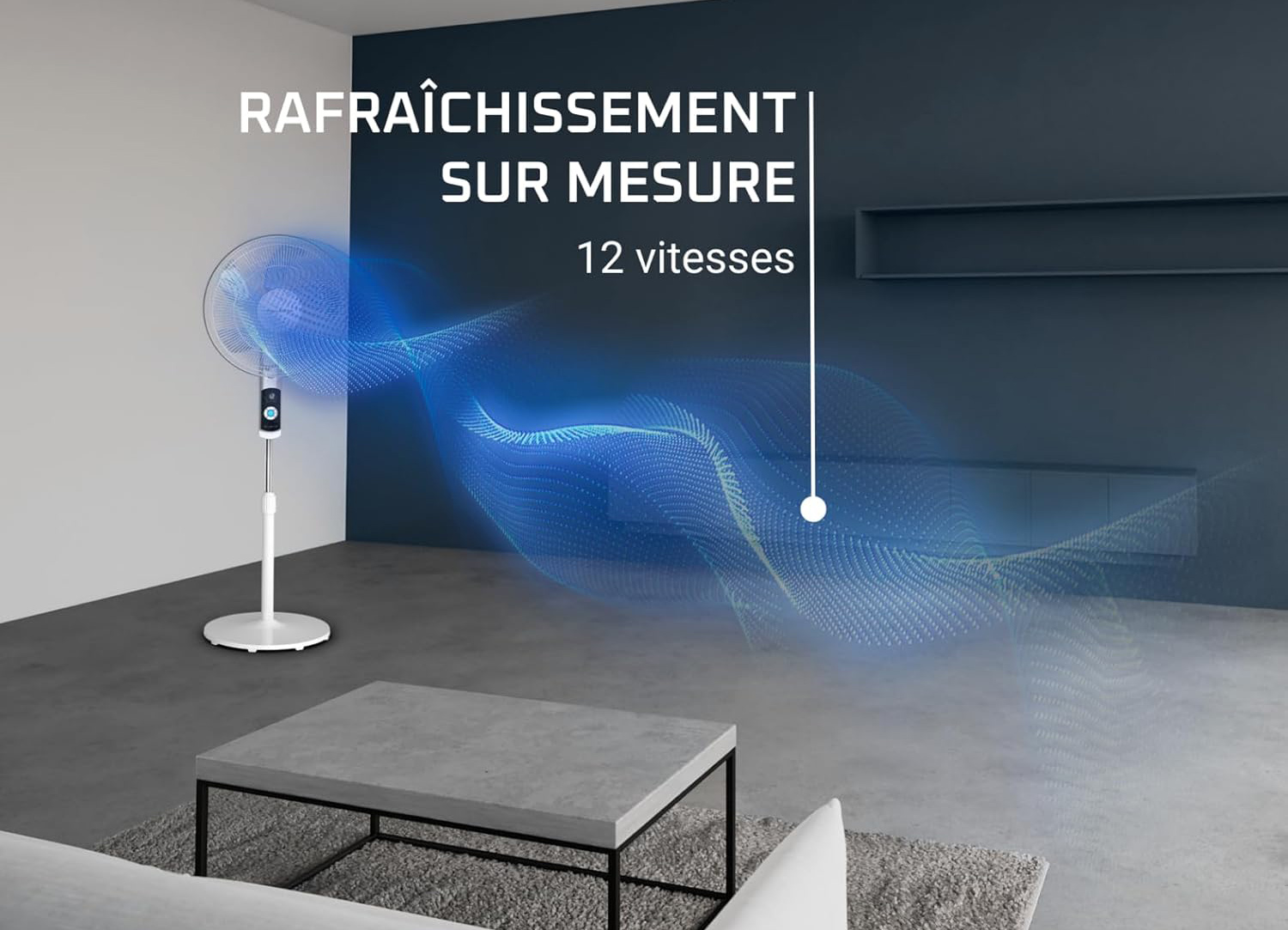 Réglage des 12 vitesses sur le ventilateur Rowenta