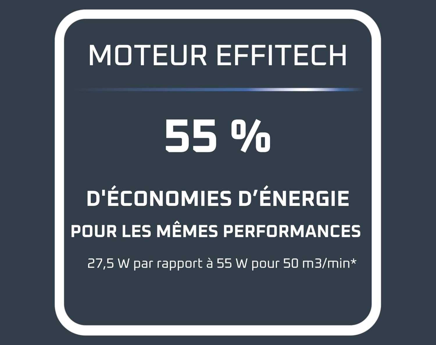 Moteur Effitech à haute efficacité énergétique du ventilateur Rowenta