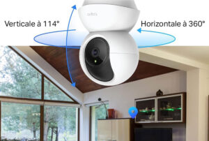 Mouvement motorisé panoramique et inclinaison de la caméra Tapo C210