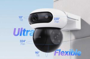 Double motorisation pour rotation panoramique sur la caméra EZVIZ C90 Dual