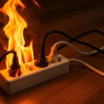 Multiprises : les risques en cas de surcharge. Image générée par l'IA