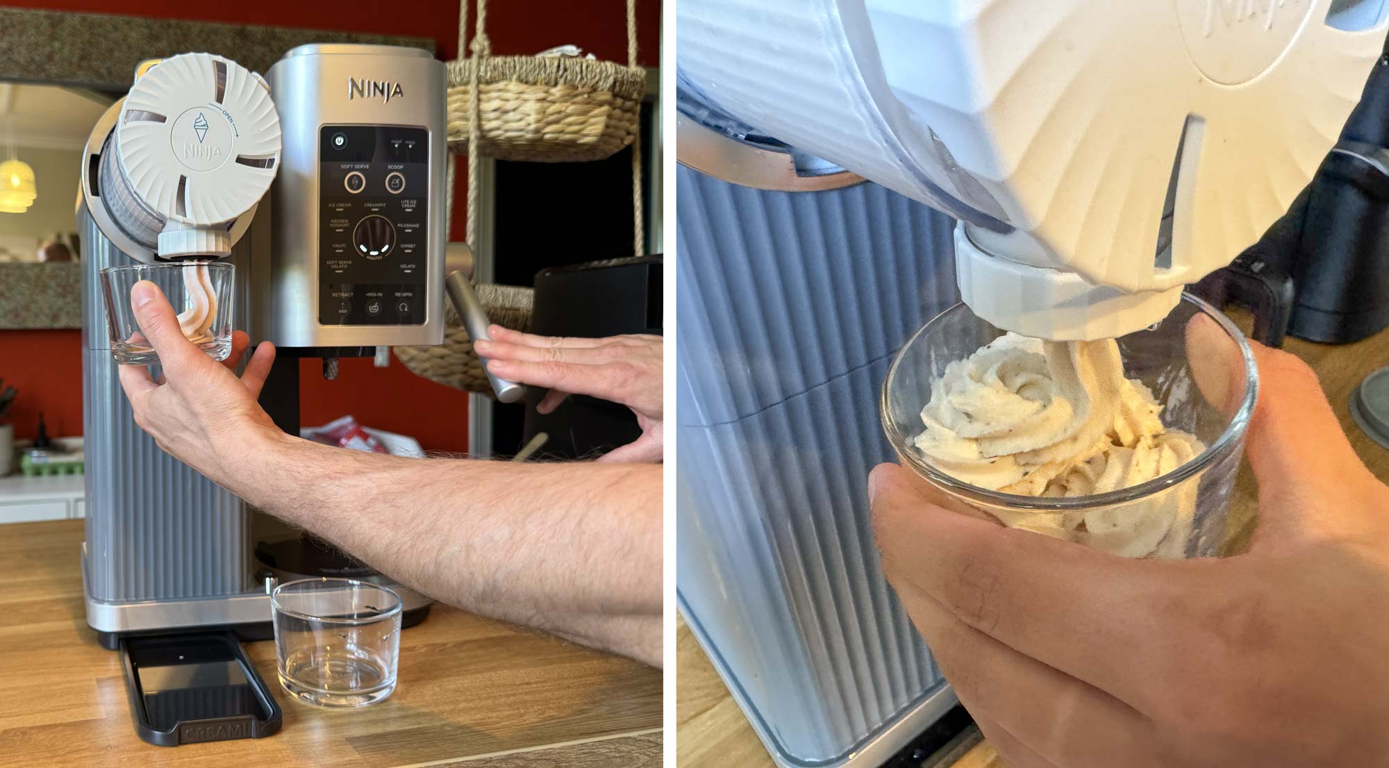 Glaces maison à la fraise et à la vanille avec copeaux de chocolat