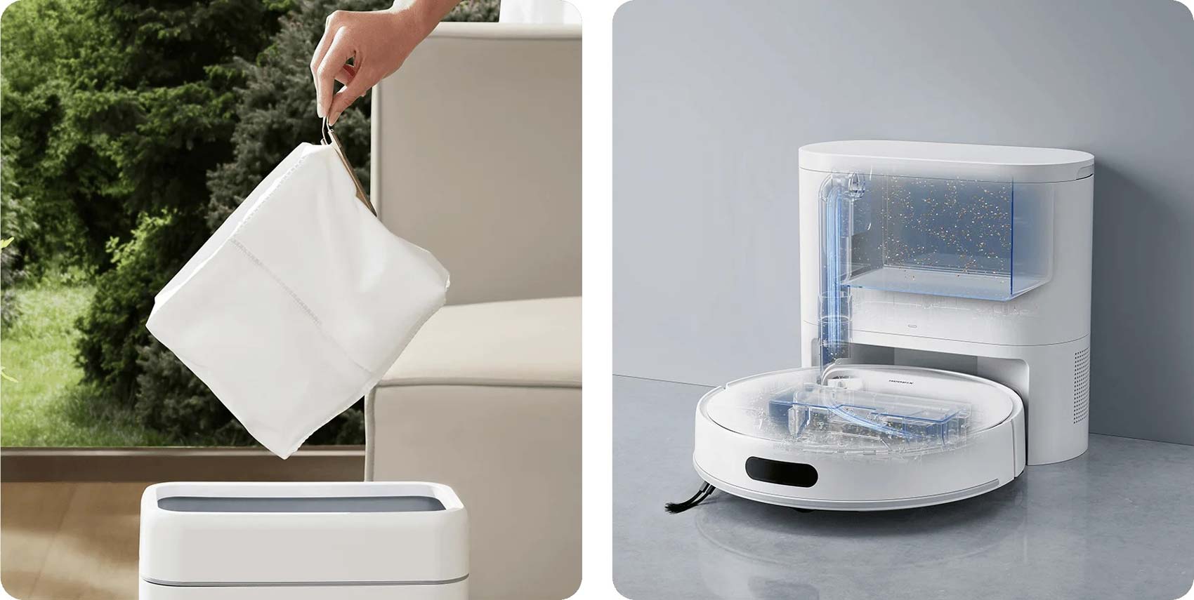 Station de vidage automatique du Xiaomi Robot Vacuum H40 avec sac à poussière de 4 L