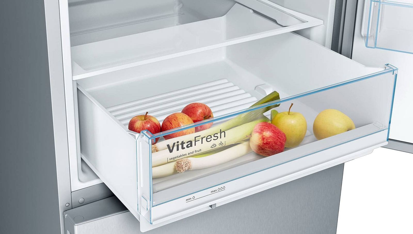 Bac VitaFresh du Bosch KGV58VLEAS pour conserver fruits et légumes plus longtemps