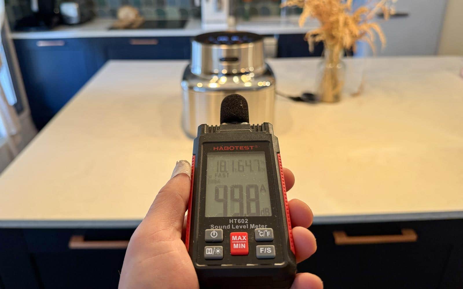 Mesure sonore Cosori Iconic Single 49,8 dB à 1 mètre