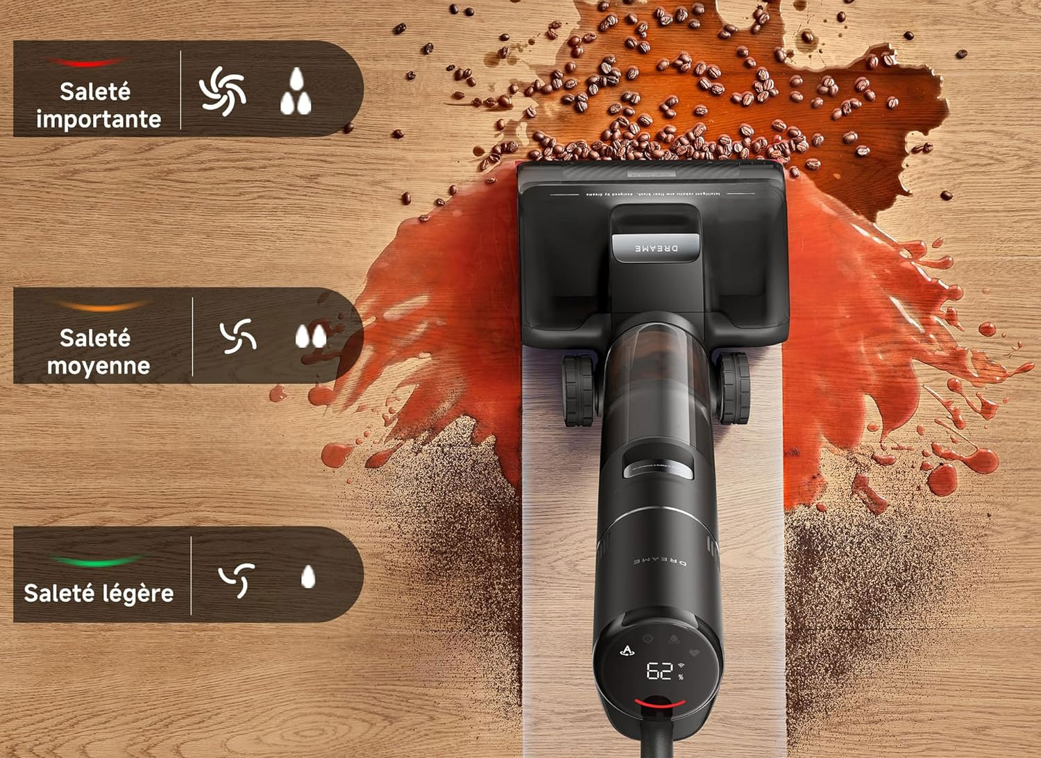 Dreame H15S nettoyant le long des plinthes, modèle compact de la gamme H15
