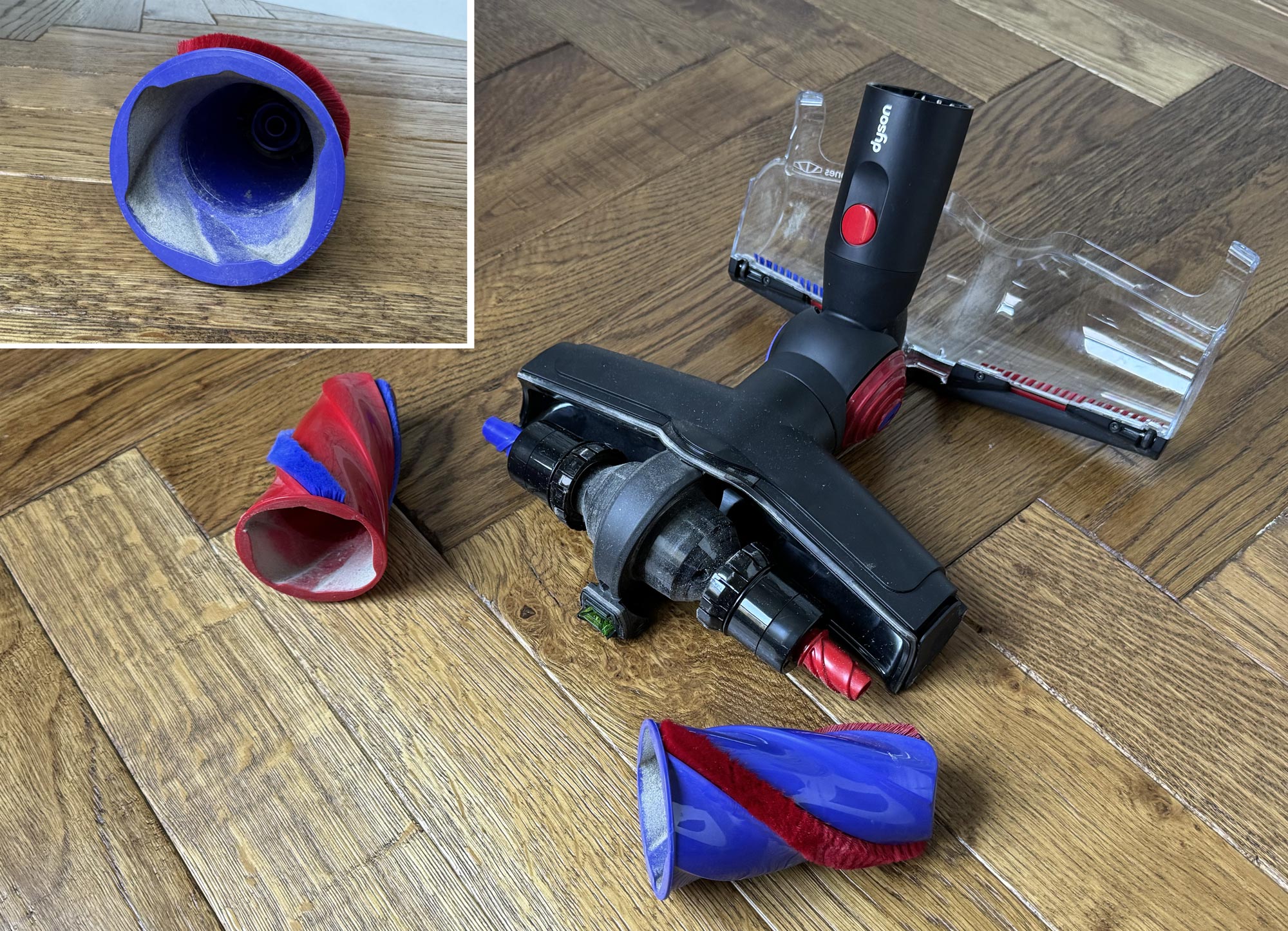 Démontage de la brosse All Floors Cones du Dyson V16 pour entretien