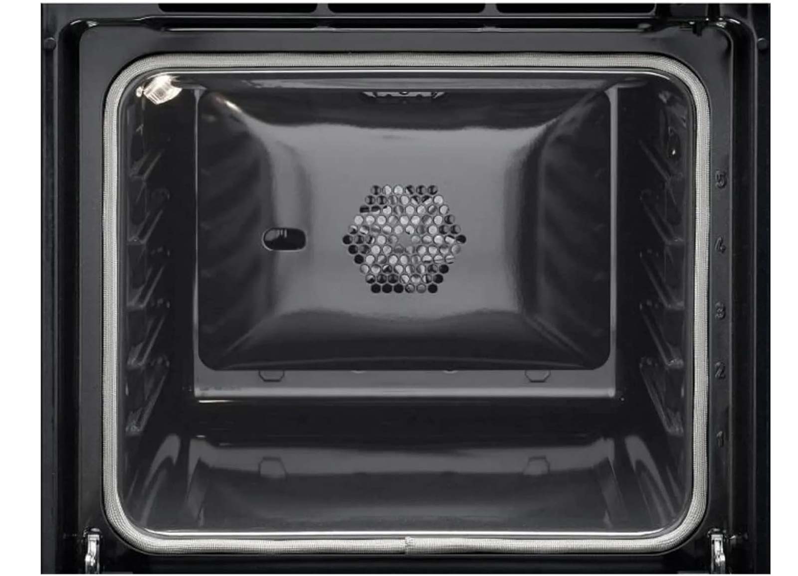 : Cavité de 67 L du four encastrable Sauter SFP932X avec ses gradins de cuisson