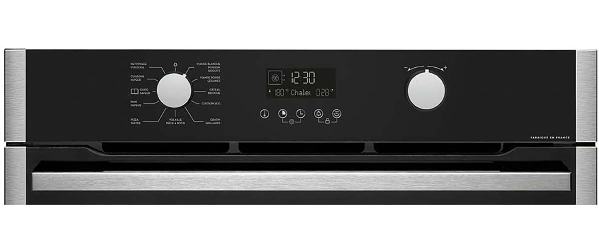 Panneau de commande du four Sauter SFP932X avec boutons mécaniques et touches tactiles