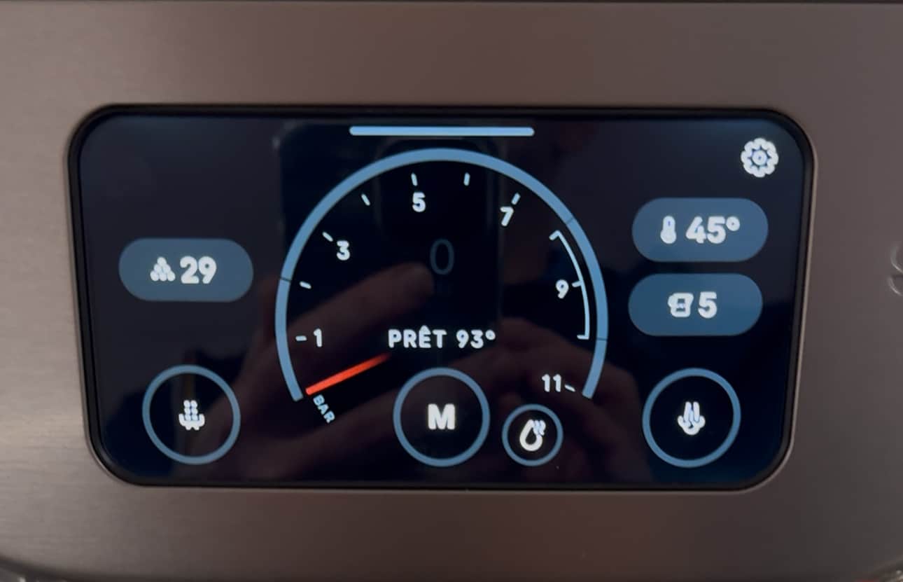 Le mode manuel de la Sage Oracle Dual Boiler © Labo Maison