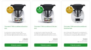 Les Thermomix TM6 reconditionnés sur le site de Vorwerk