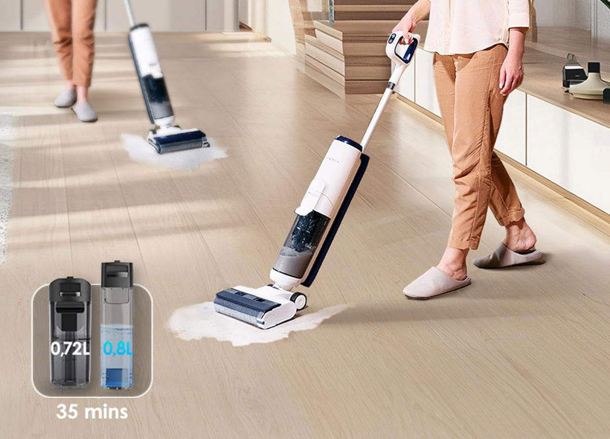 Autonomie du Tineco iFloor 5 Breeze jusqu’à 35 minutes
